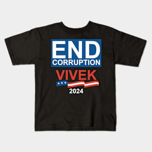 End Corruption Vivek Ramaswamy 2024 Kids T-Shirt